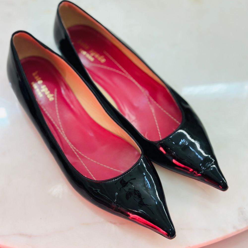 Kate Spade Black Pointed Toe Flats